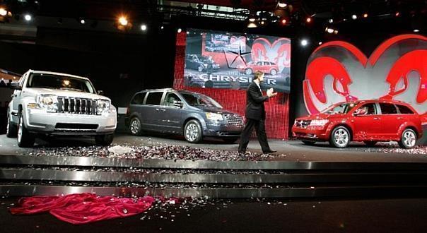 With the world premier of Dodge Journey, right, and the international introduction of the new Chrysler Grand Voyager, center, and Jeep Cherokee, Chrysler makes a strong statement at the International Motor Show (IAA).